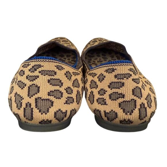 Rothy's Limited Edition Tan Cheetah Print Loafers Comfy Walking Work Slip On-8 - Picture 3 of 7
